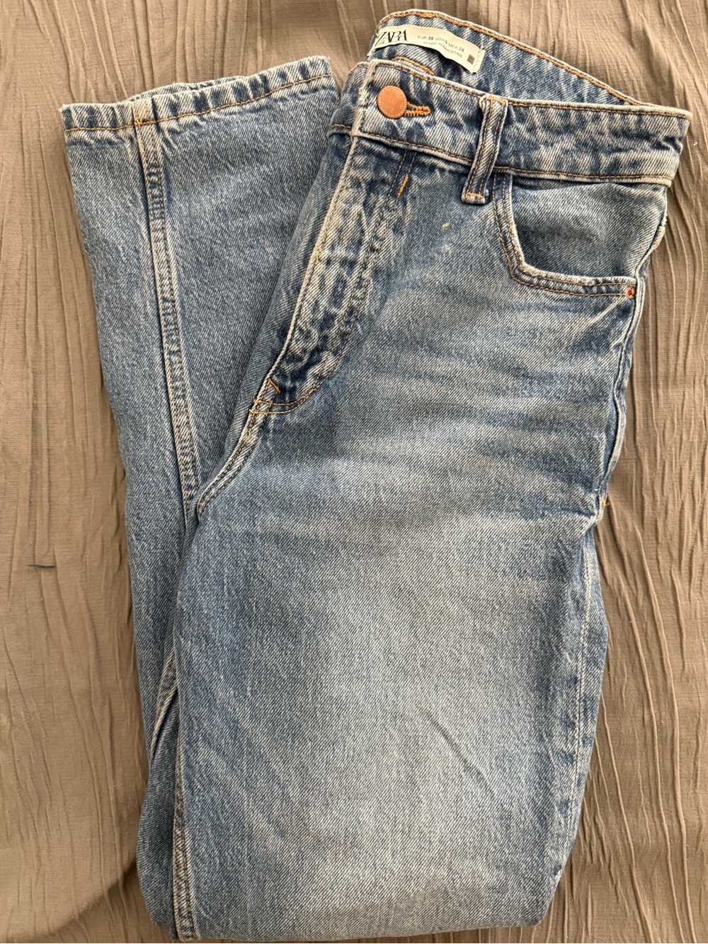 Zara women’s  Straight Light Blue Denim Jeans